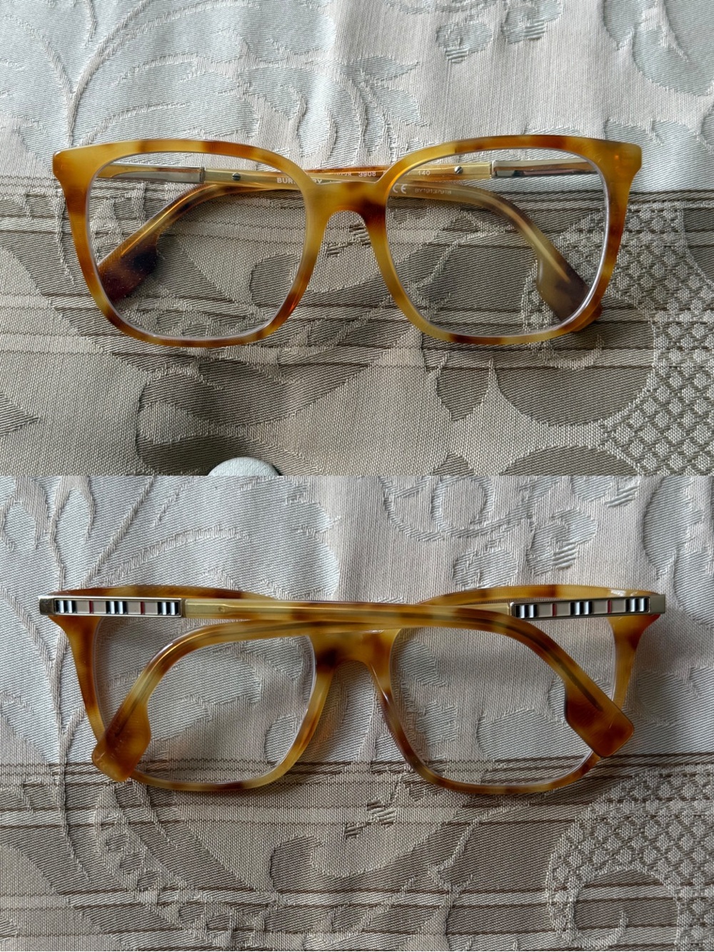 Burberry Tortoiseshell Square Frame Glasses